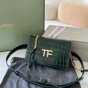 Tom Ford Front Flap Crocodile Pattern Bag