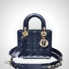 Lady Dior Four Grid Royal blue