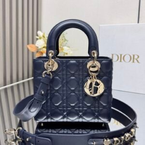 Lady Dior Four Grid Royal blue