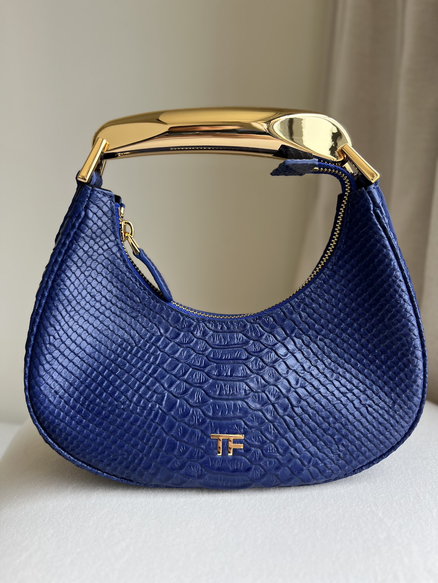 Tom Ford Bianca Mini Mock-Croc Hobo Top Handle Bag