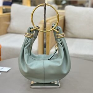 Chloe Bracelet Hobo Bag in Grained Leather
