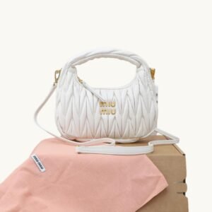 Miu Miu Wander Quilted Nappa Leather Hobo Bag