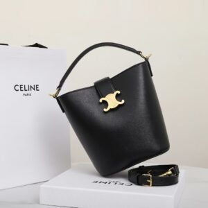 Celine Louise Smooth Cowhide Bucket Handbag