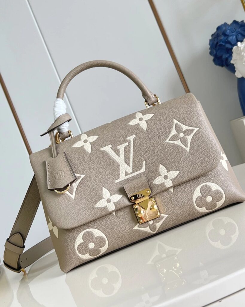 Madeleine MM Bicolor Monogram Empreinte Leather Bag