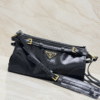 Prada Bonnie Leather Shoulder Bag Black