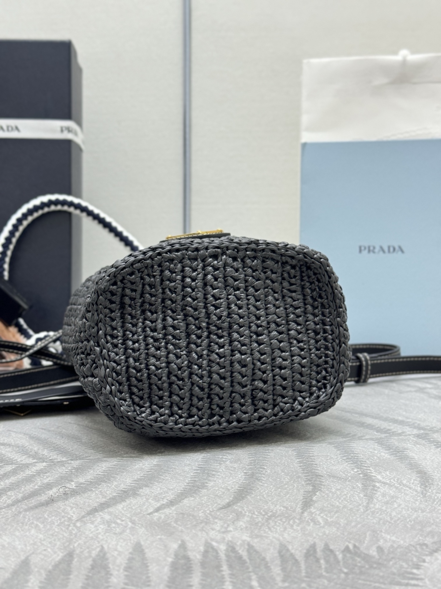 Prada Crochet Mini Bucket Bag