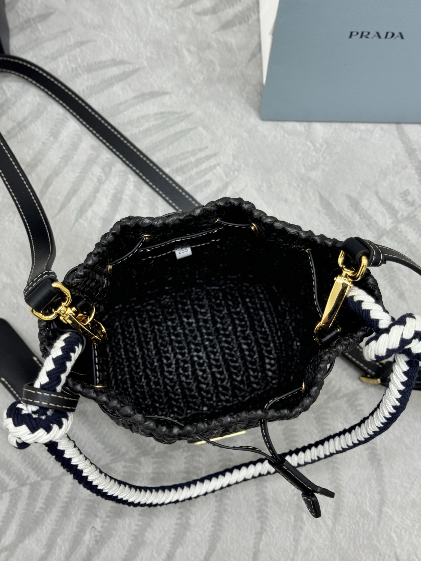 Prada Crochet Mini Bucket Bag