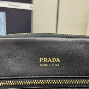 Prada Crossgrain Leather Tote Bag – Black