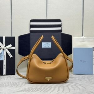 Prada Darling Leather Handbag - Caramel