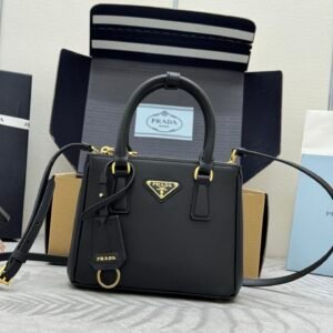 Prada Galleria Saffiano Leather Bag - Black
