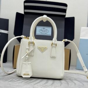 Prada Galleria Saffiano Leather Bag – White