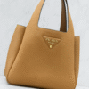 Prada-Leather-Tote-Bag-Caramel-