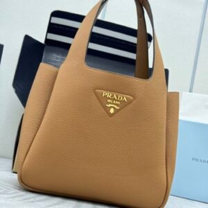 Prada Leather Tote Bag - Caramel