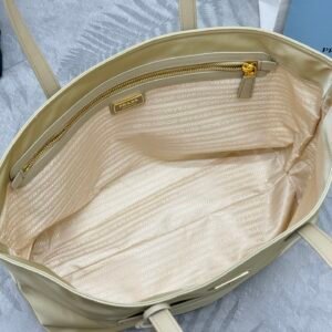 Prada Re-Edition 1978 Re-Nylon and Saffiano Leather Tote Bag – Beige