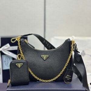 Prada Re-Edition 2005 Re-Nylon bag – Black/Gold