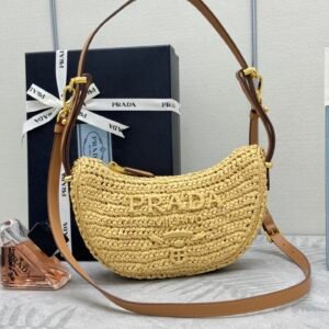Prada Arqué Crochet Shoulder Bag
