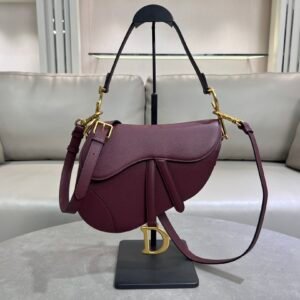 Rouge Burgundy Classic Saddle Bag