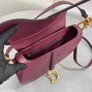 Rouge Burgundy Classic Saddle Bag