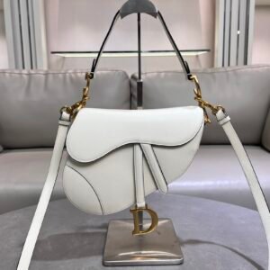 Rouge White Classic Saddle Bag