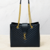 YSL - Caviar V-shaped Ball Pattern Shopping Bag
