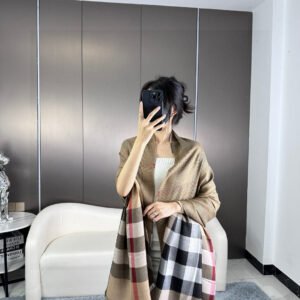 Burberry Houndstooth Double-Sided Scarf