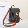 Celine Bonnie Backpack in Triomphe Canvas and Calfskin