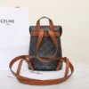 Celine Bonnie Backpack in Triomphe Canvas and Calfskin
