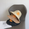 Chanel Woven Straw Bucket Hat with CC Logo