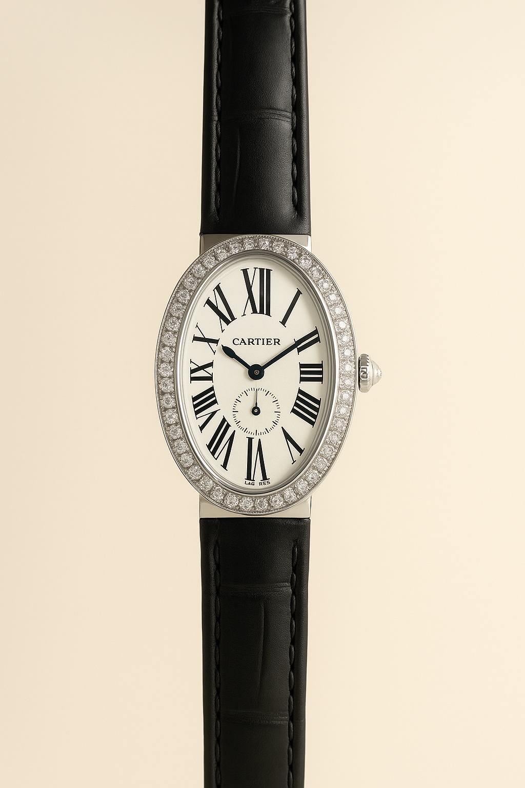 Cartier Baignoire Allongée Diamond-Set Watch