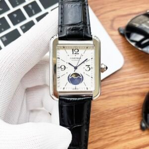 Cartier Tank Moonphase Automatic – Black Leather Strap