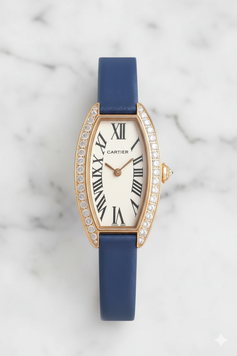 Cartier Tortue Lady Diamond-Set Watch