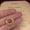 Cartier Trinity Necklace – Diamond-Set Pendant in Yellow Gold
