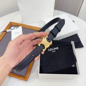 Celine Triomphe Belt in Smooth Calfskin