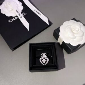Chanel C Heart Brooch