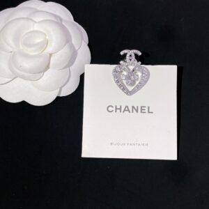 Chanel C Heart Brooch