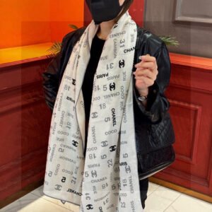 Chanel Classic Camellia and Elegant Coco Style Scarf
