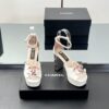 Chanel Jewel-Embellished CC High Heel Sandals