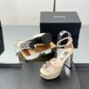 Chanel Jewel-Embellished CC High Heel Sandals