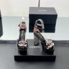 Chanel Jewel-Embellished CC High Heel Sandals