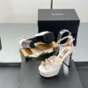 Chanel Jewel-Embellished CC High Heel Sandals