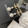 Chanel CC Crystal Pearl Drop Earrings