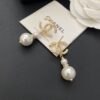 Chanel CC Crystal Pearl Drop Earrings