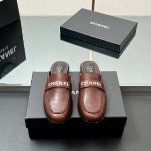 Chanel Leather Backless Loafers