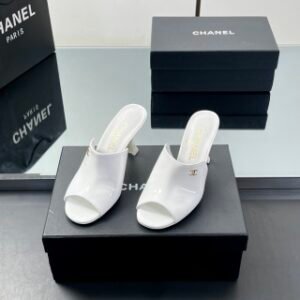 Chanel Patent Leather Mules with Heels