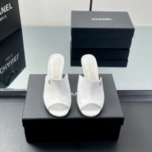 Chanel Patent Leather Mules with Heels