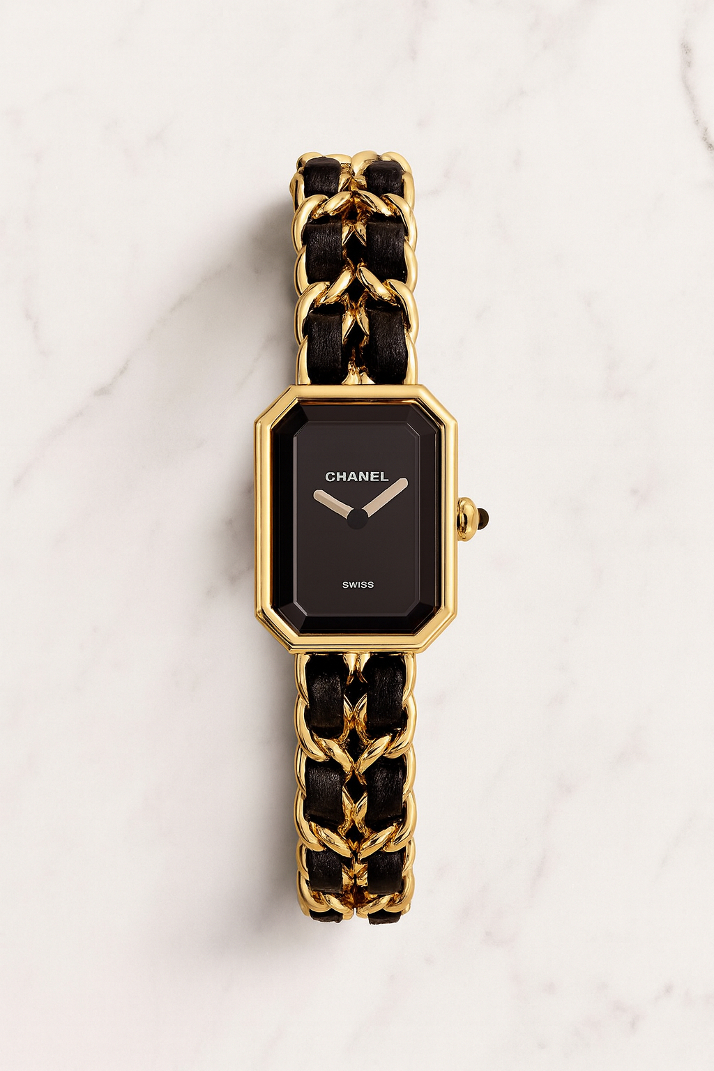 Chanel Première Édition Originale Leather Chain Bracelet