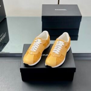 Chanel Suede & Mesh Lace-Up Sneakers