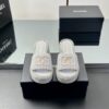 Chanel Tweed CC Logo Slide Sandals
