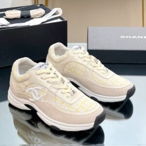 Chanel Tweed & Suede Sneakers