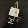 Chanel CC Logo Crystal Pendant Necklace
